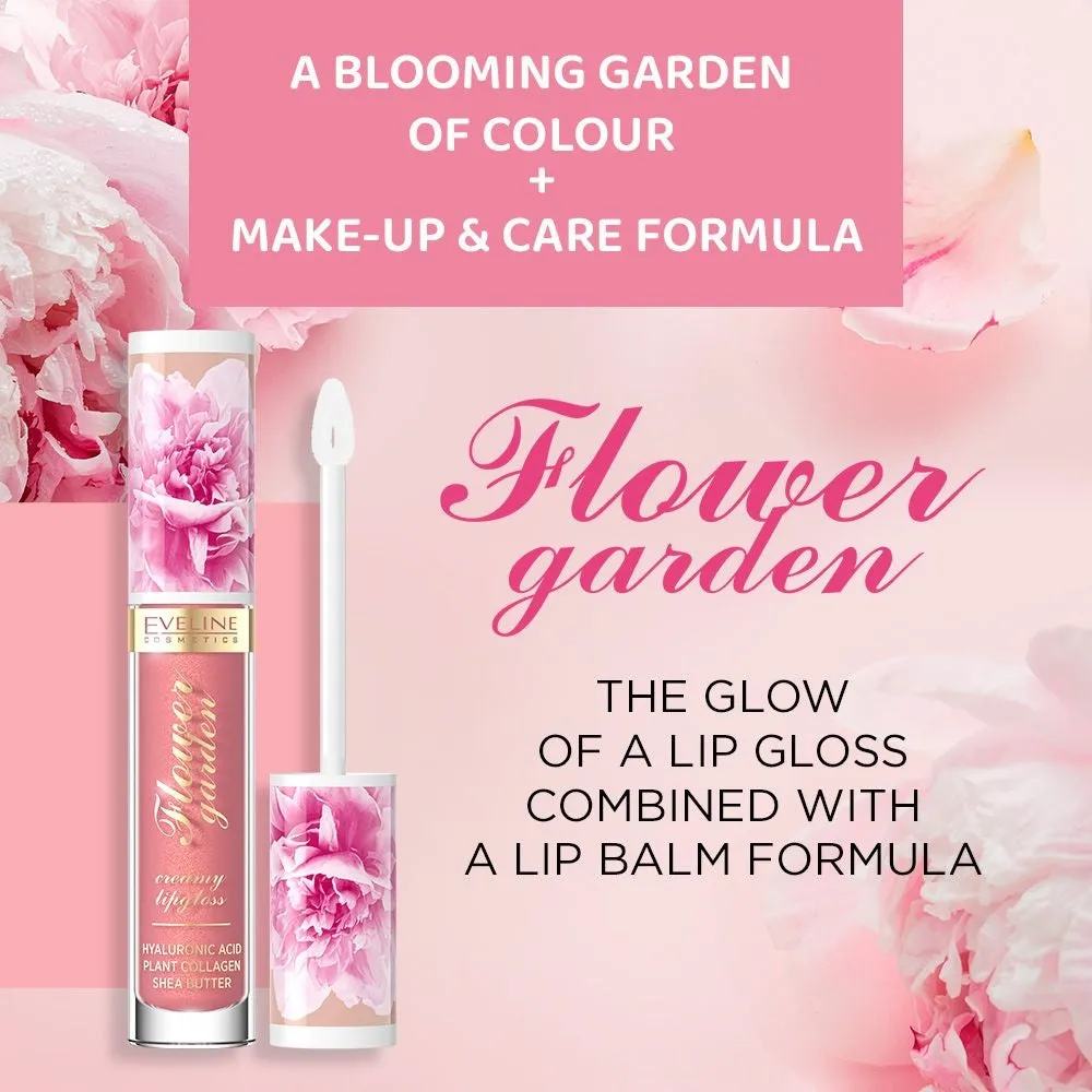 Eveline Flower Garden gloss lèvres crémeux vegan nourrissant
