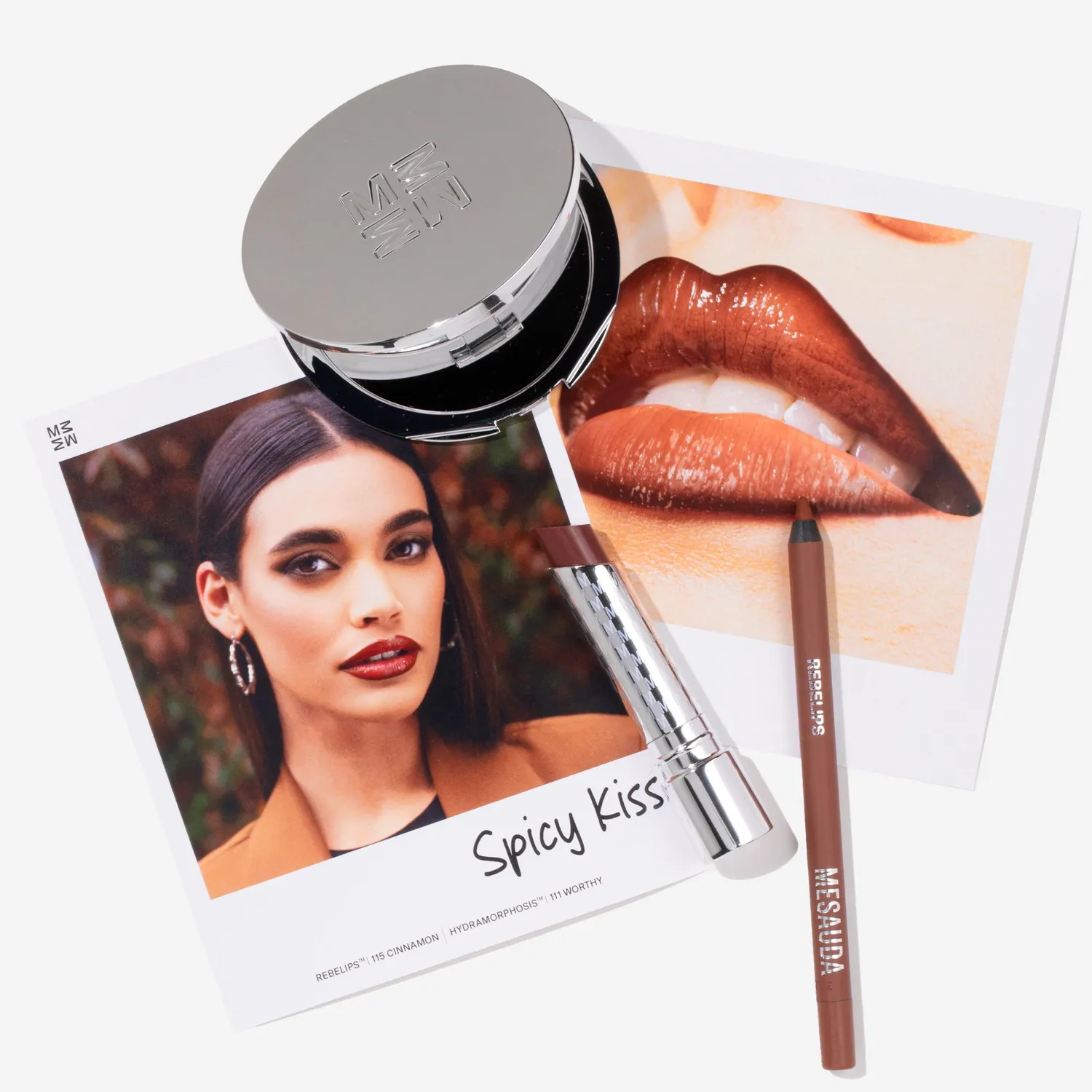 Mesauda Spicy Kiss duo lèvres crayon + baume cannelle