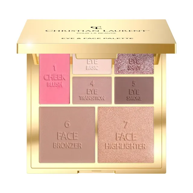 Eveline Cosmetics Christian Laurent palette maquillage dorée