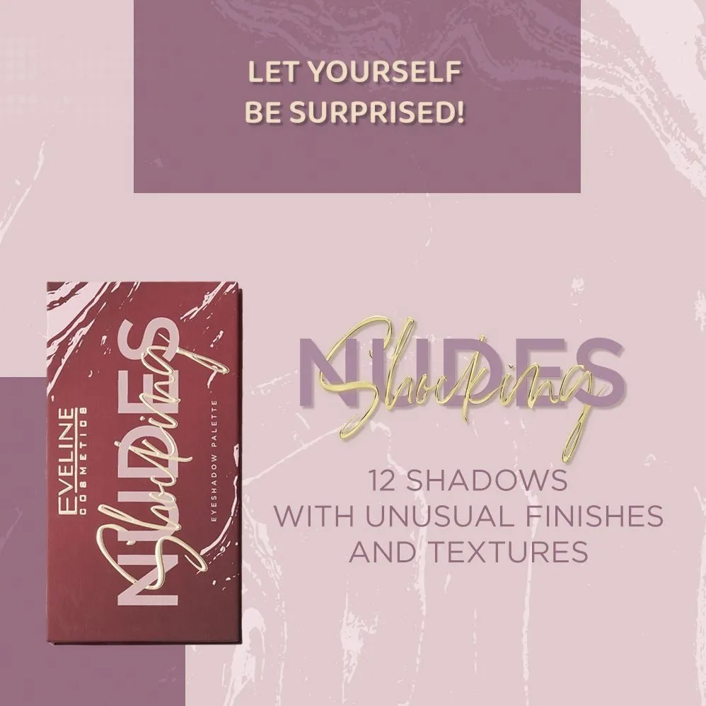 Eveline Shocking Nudes palette 12 fards paupières pigmentés