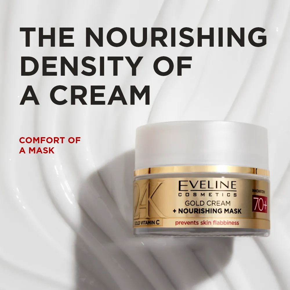 Eveline 24K Gold Vitamin C masque crème nourrissant 70+ or