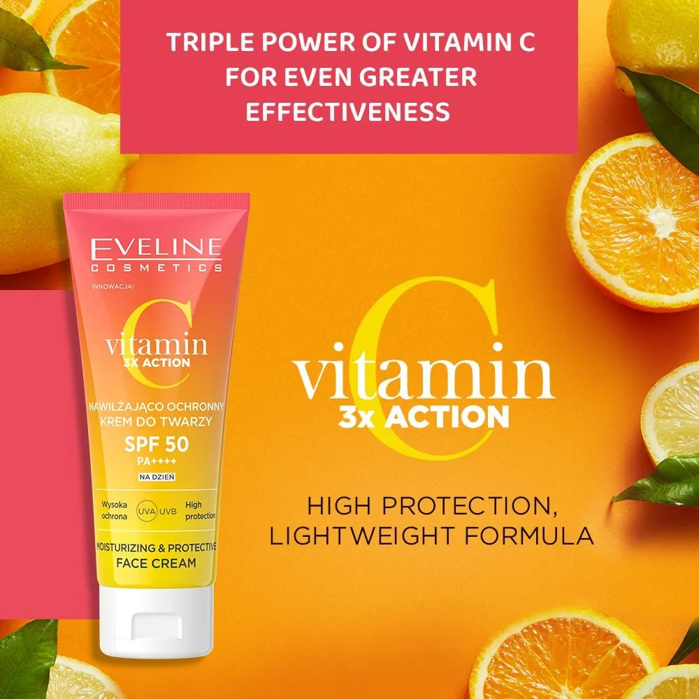 Eveline Vitamin C 3x Action crème visage SPF 50 hydratante