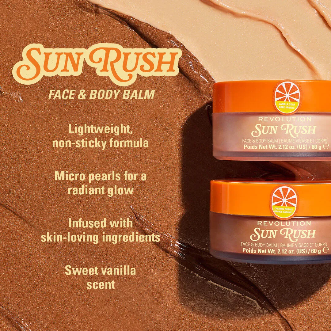 Revolution Sun Rush Body Balm Vanilla Gold doré