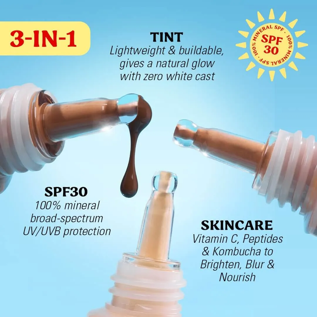 Revolution Superdewy Skin Tint SPF30 teinte glow naturelle