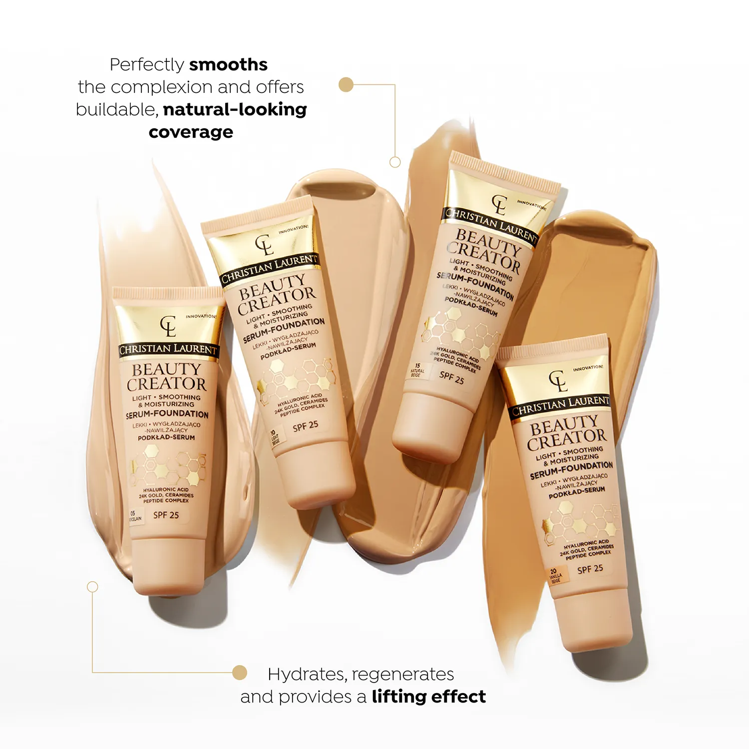Eveline Christian Laurent Beauty Creator fond sérum SPF25 05 porcelaine