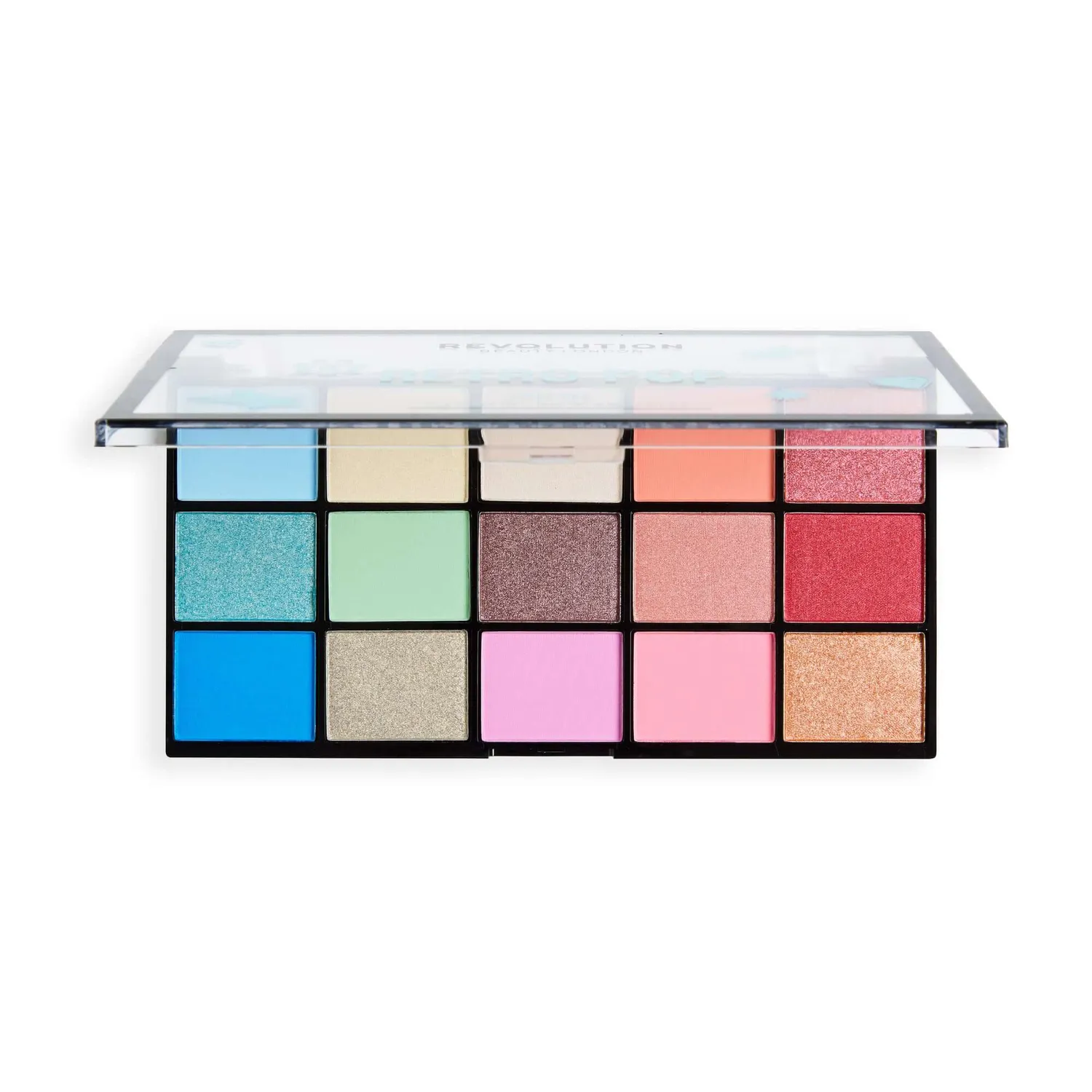 Revolution Reloaded Retro Pop palette fards pastel pop 15 teintes