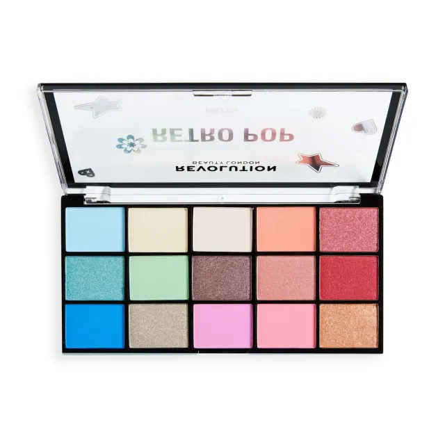 Revolution Reloaded Retro Pop palette fards pastel pop 15 teintes