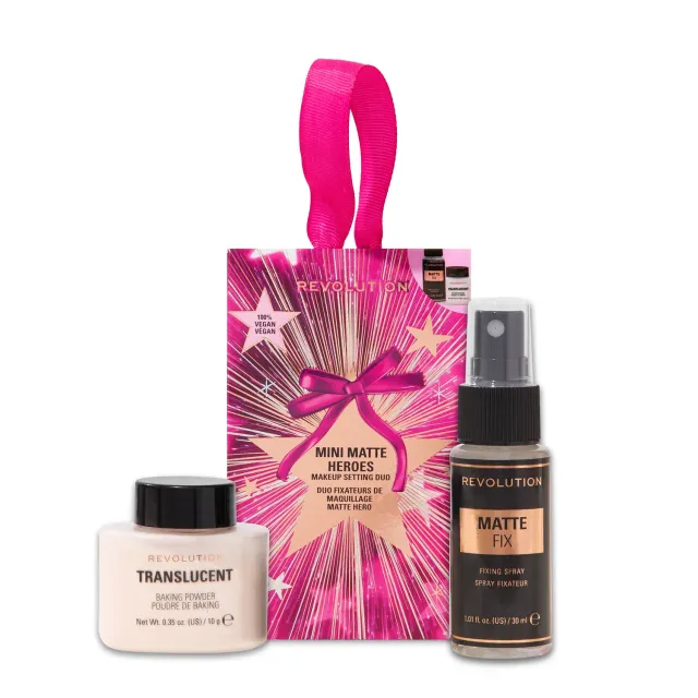 Revolution Mini Matte Heroes duo poudre translucide spray mat