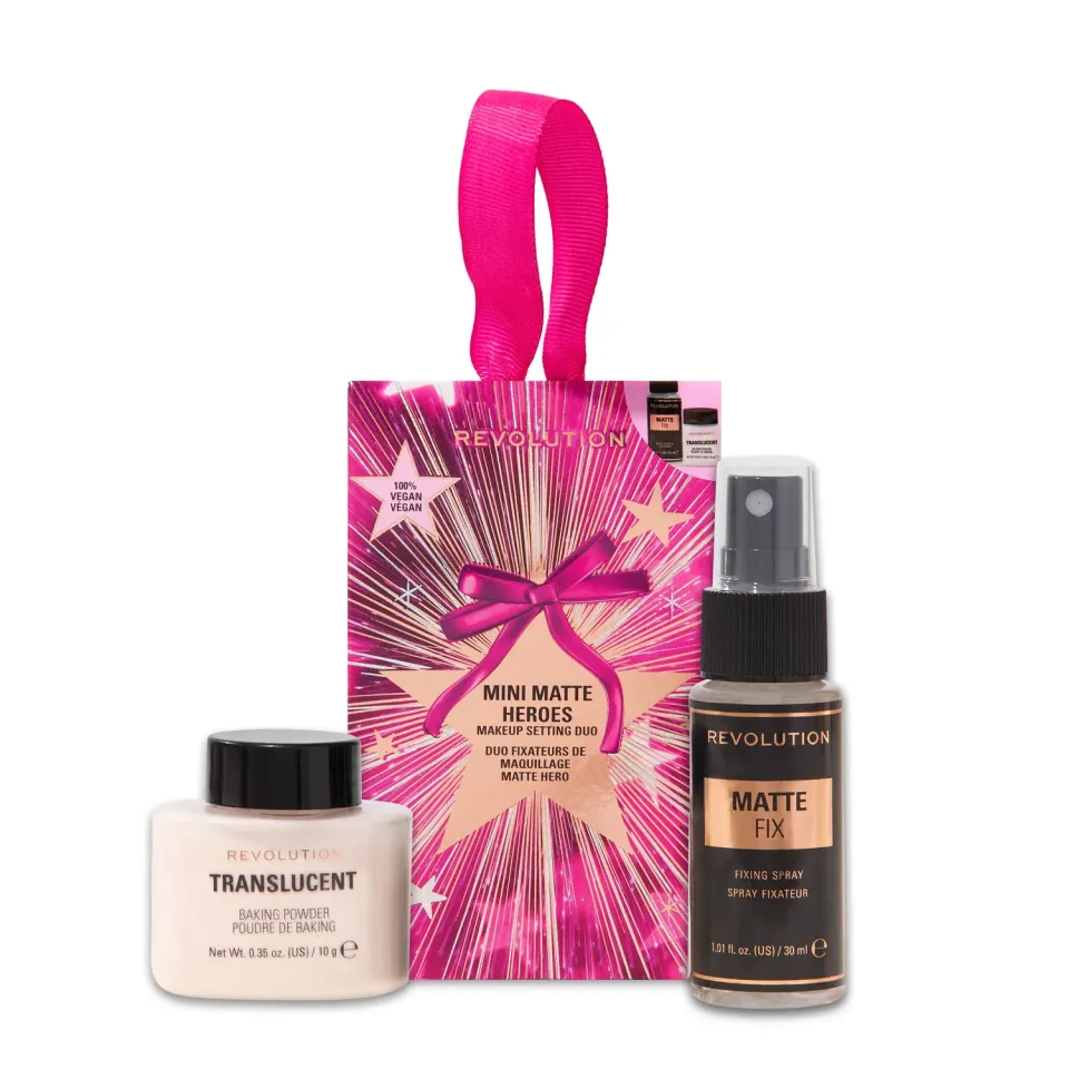 Revolution Mini Matte Heroes duo poudre translucide spray mat