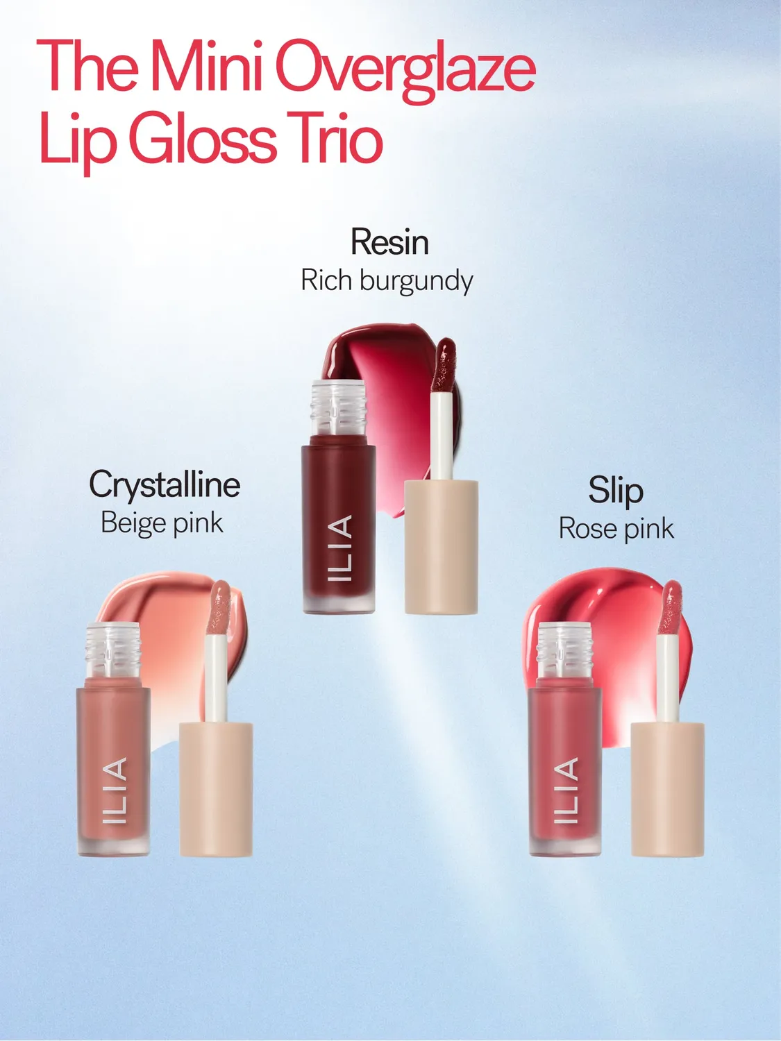 Ilia Mini Overglaze Trio mini gloss 3x1,5ml