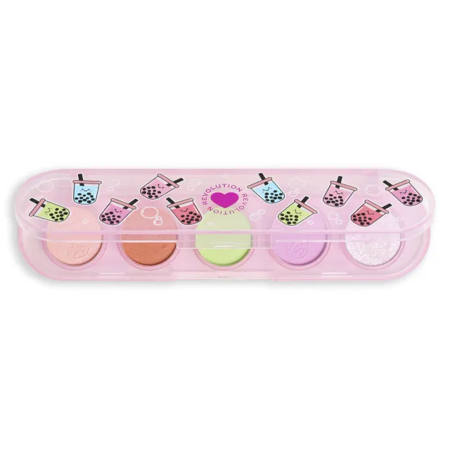 Revolution Bubble Tea Mini Matcha palette fards pastel