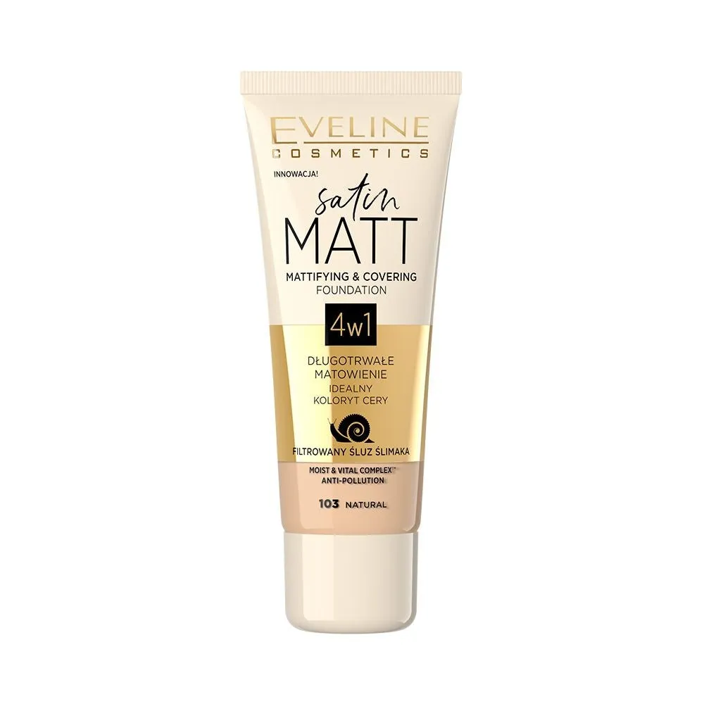 Eveline Satin Matt fond de teint matifiant 101 ivoire effet mat