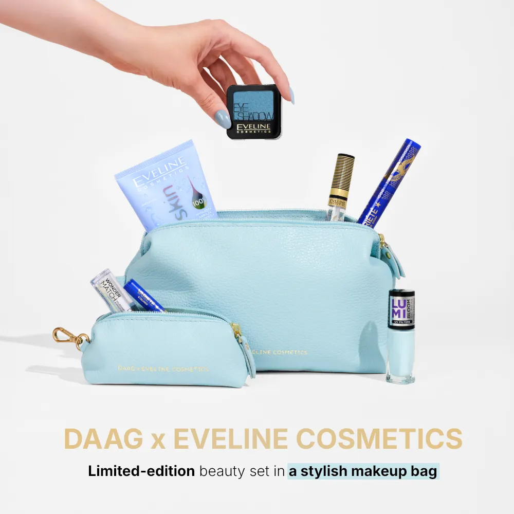 Eveline Cosmetics DAAG coffret beauté 9 pièces 2 trousses bleues