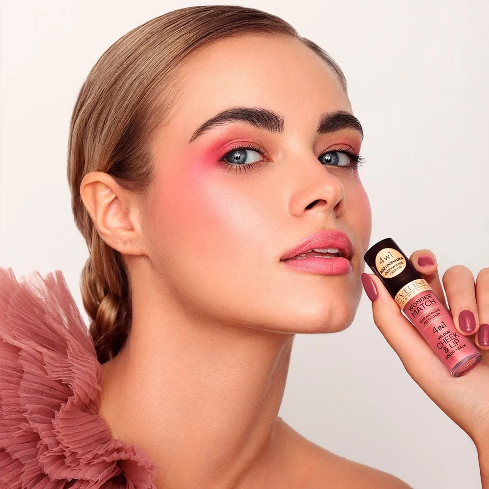 Eveline Wonder Match blush liquide 2en1 lèvres et joues satiné