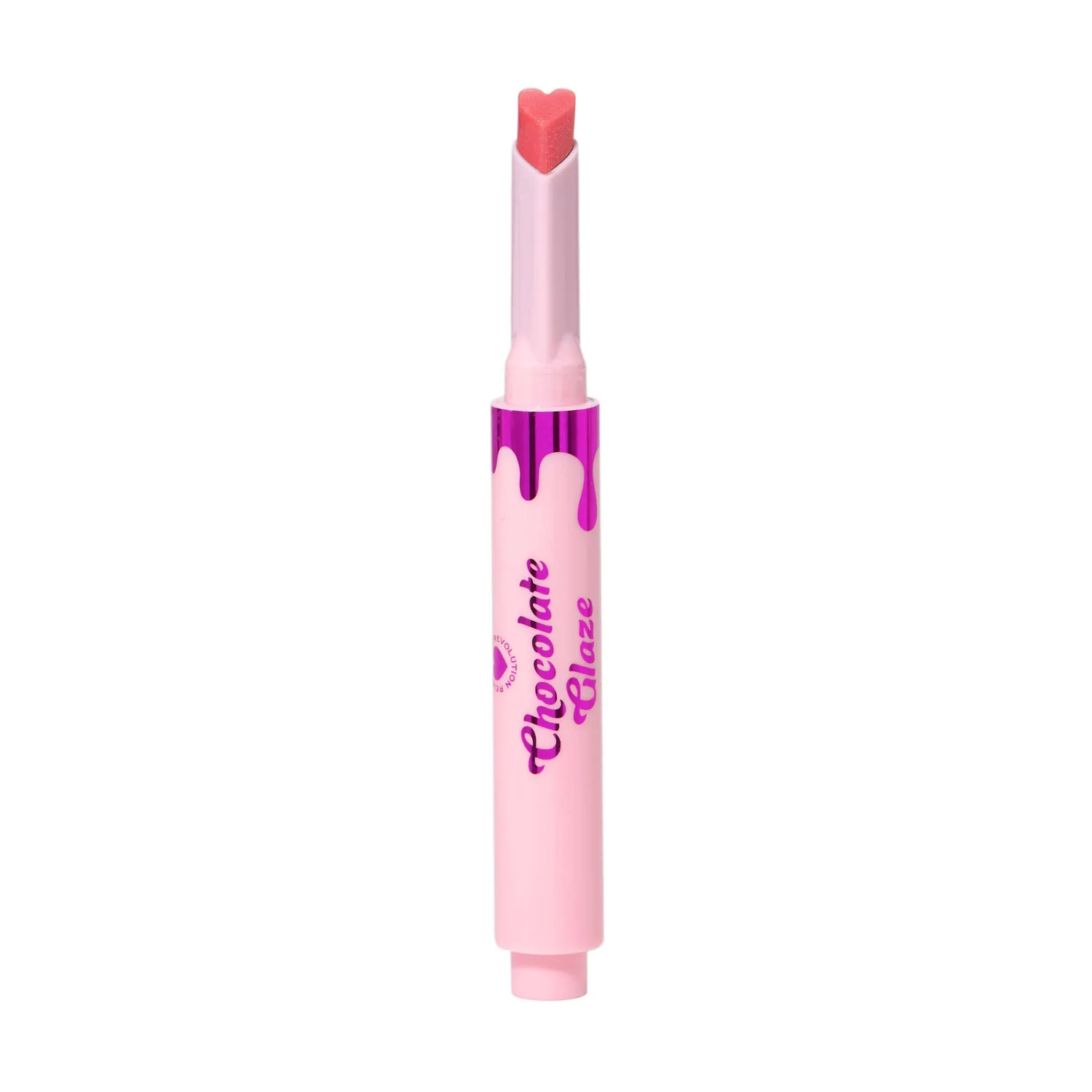I Heart Revolution Chocolate Glaze gloss Icing Pink Shimmer repulpant