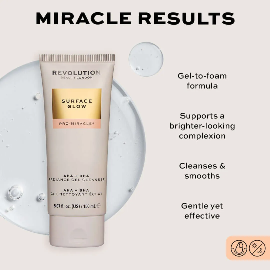 Revolution Pro Miracle Surface Glow gel nettoyant AHA BHA