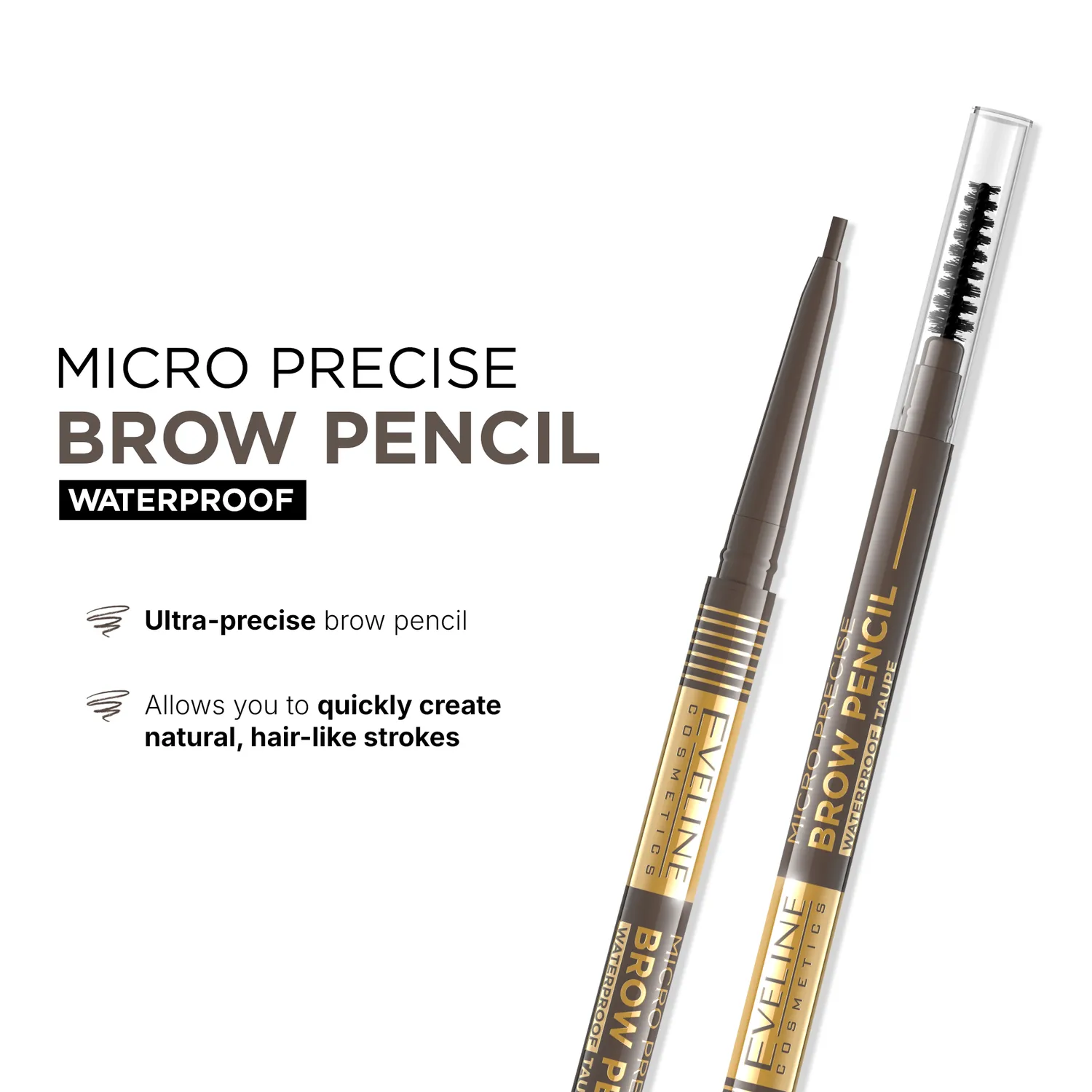 Eveline Micro Precise Brow Pencil crayon sourcils waterproof brown