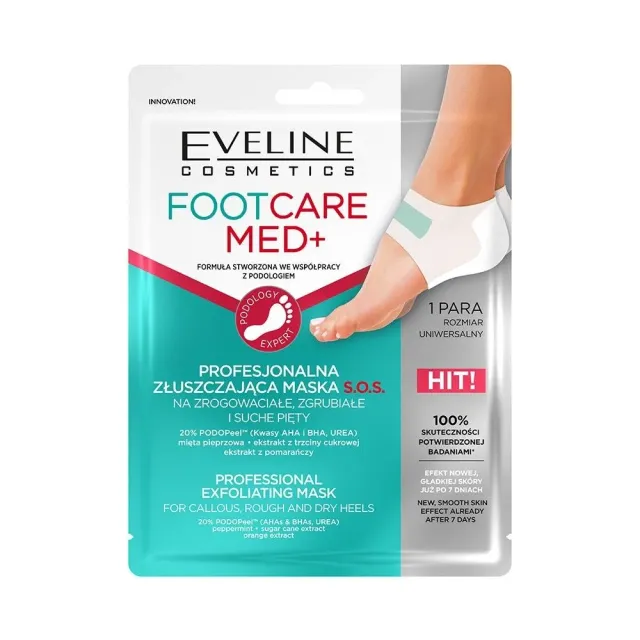 Eveline Foot Care Med+ masque pieds exfoliant talons