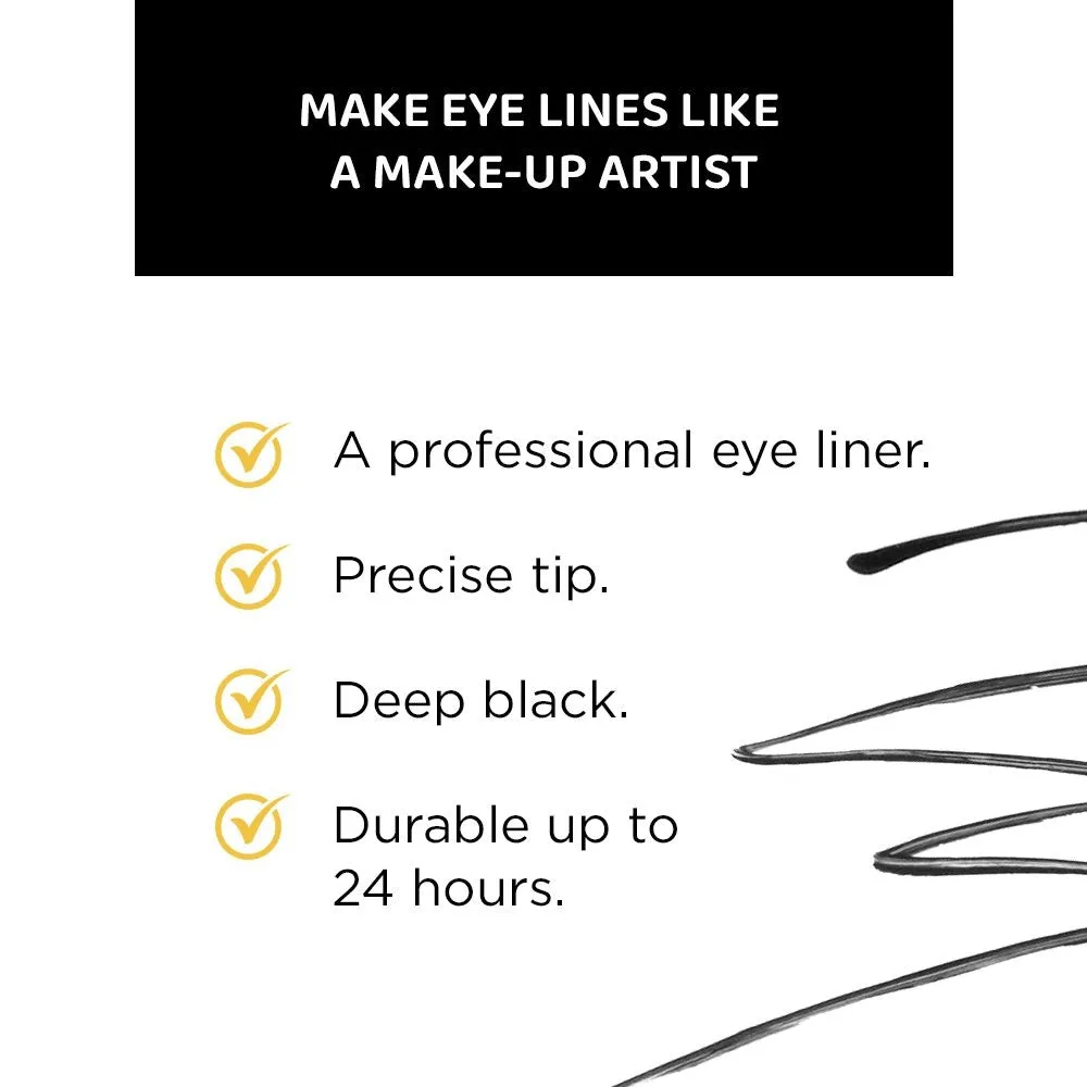 Eveline Cosmetics Art Scenic eyeliner feutre noir intense