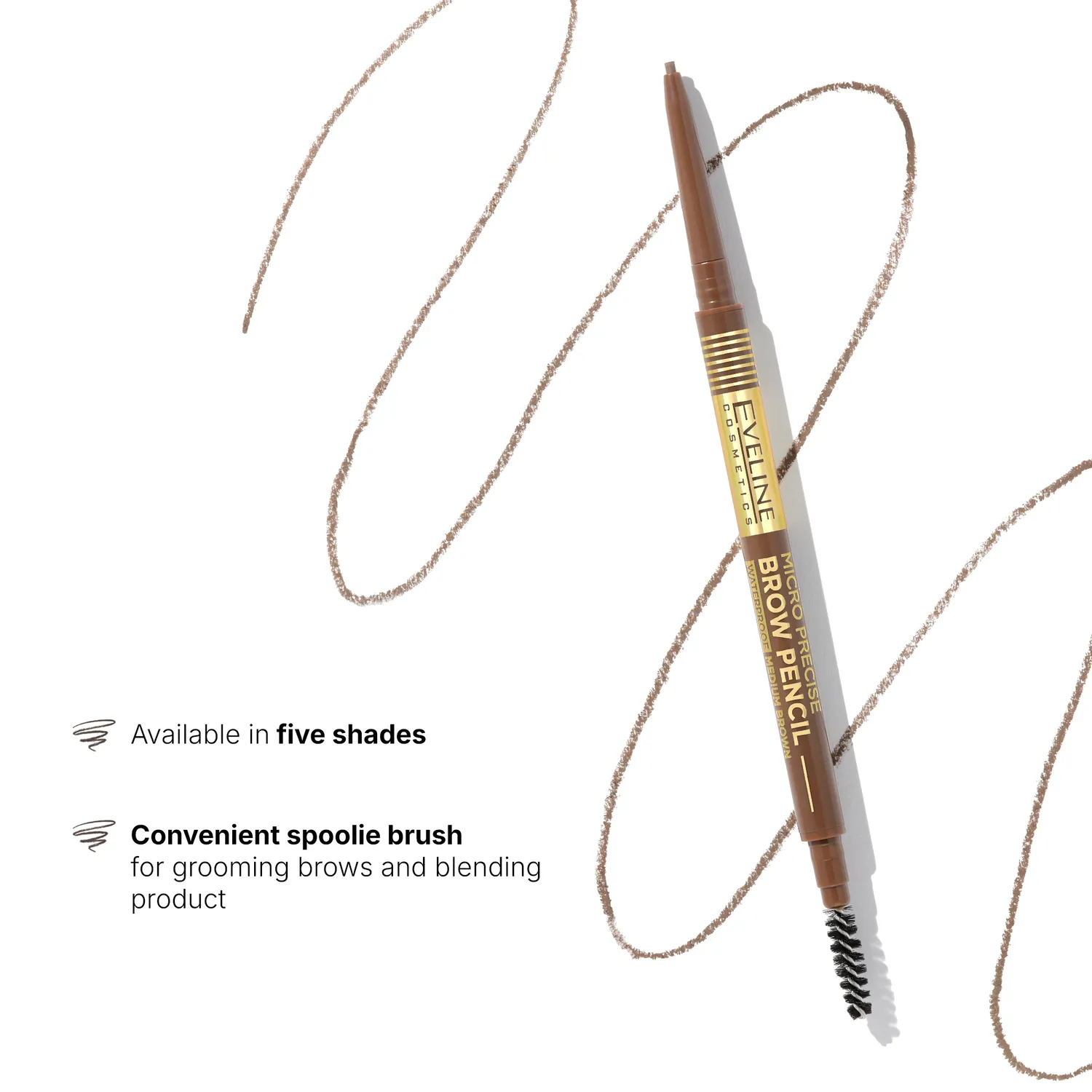 Eveline Micro Precise Brow Pencil crayon sourcils waterproof brown
