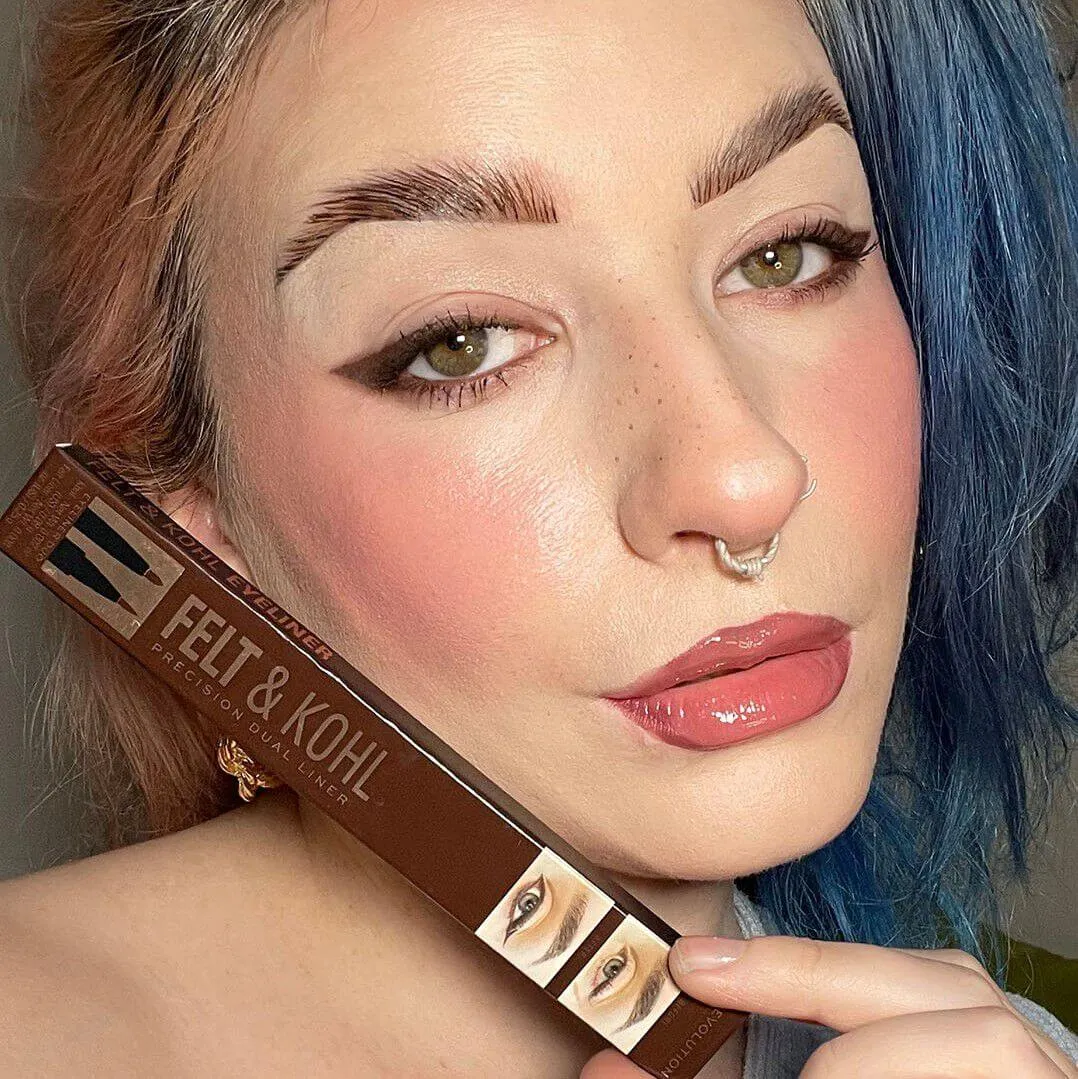 Revolution Felt & Kohl eyeliner bleu double embout feutre