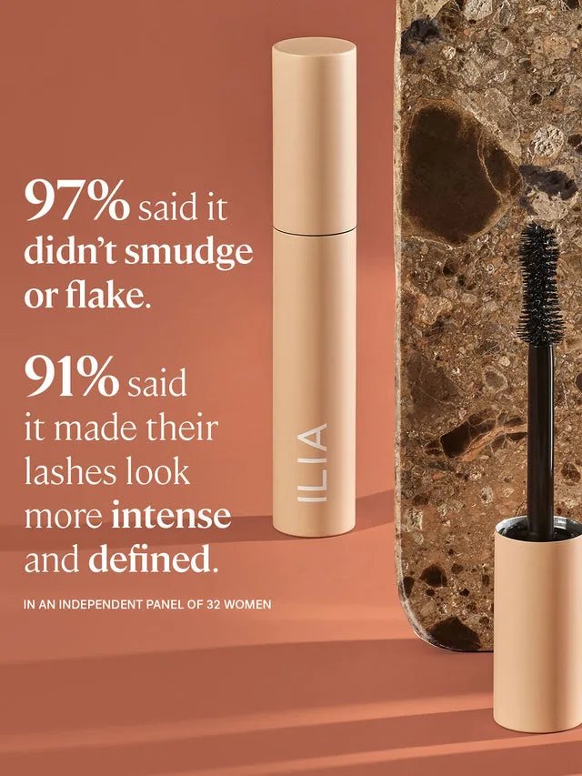 Ilia Fullest Volumizing mascara noir classique yeux sensibles