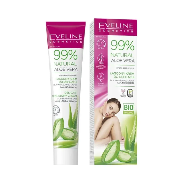 Eveline 99% Aloe Vera crème dépilatoire douce aloe