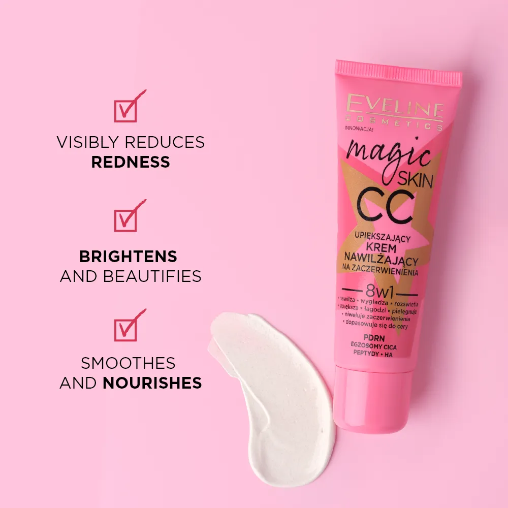Eveline Magic Skin CC crème anti-rougeurs hydratante teinte neutre