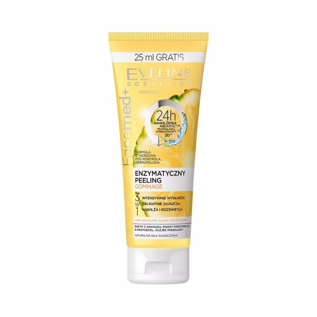 Eveline Facemed+ Pineapple and Fruit Acids Enzyme Peeling 3in1 peeling peaux sensibles