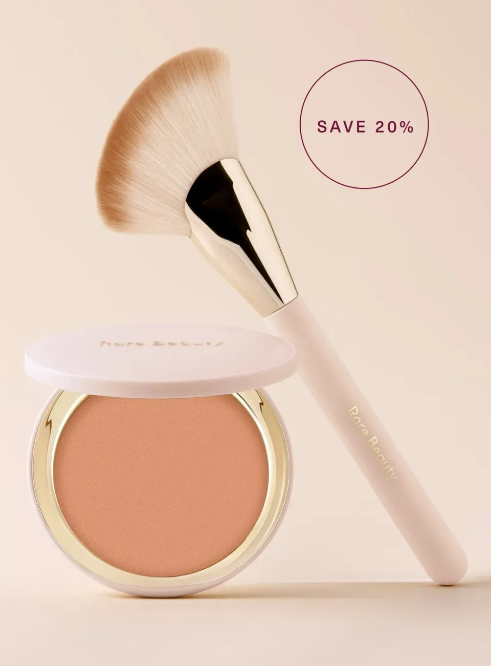 Rare Beauty Warm Wishes duo bronzer poudre mat et pinceau