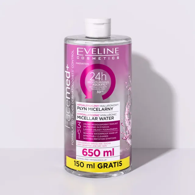 Eveline Facemed+ eau micellaire hyaluronique 3en1