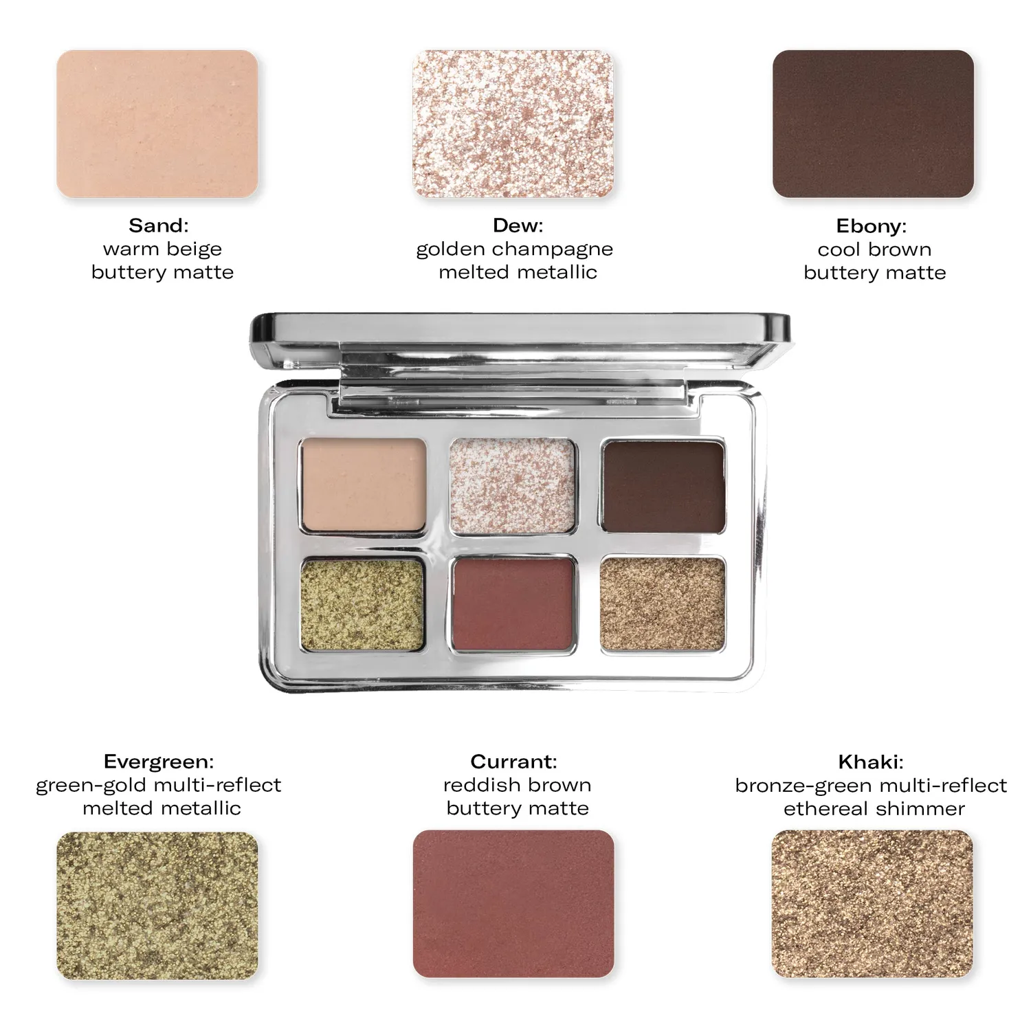 Mesauda Colour Theory 104 Jade Garden palette 6 fards