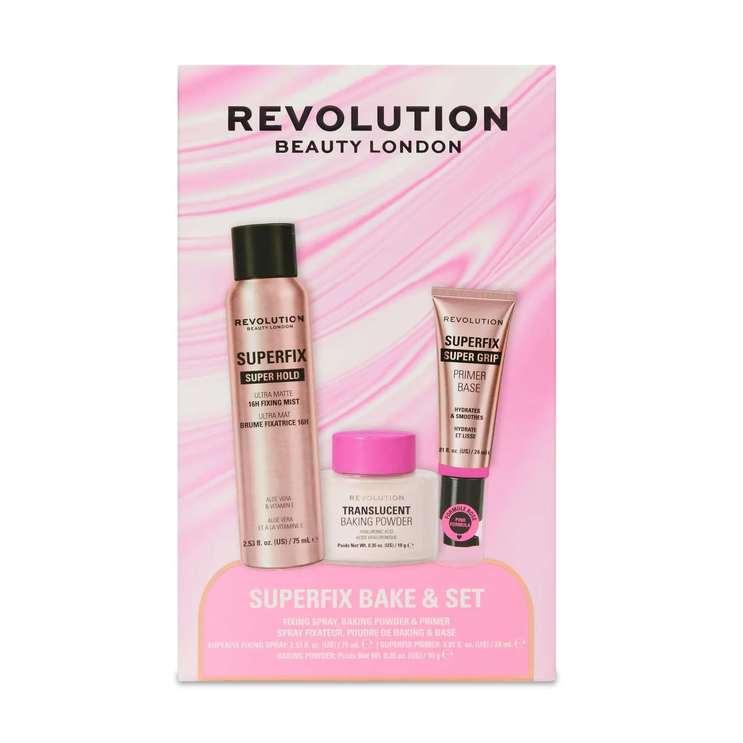 Revolution Superfix Bake & Set coffret maquillage tenue longue