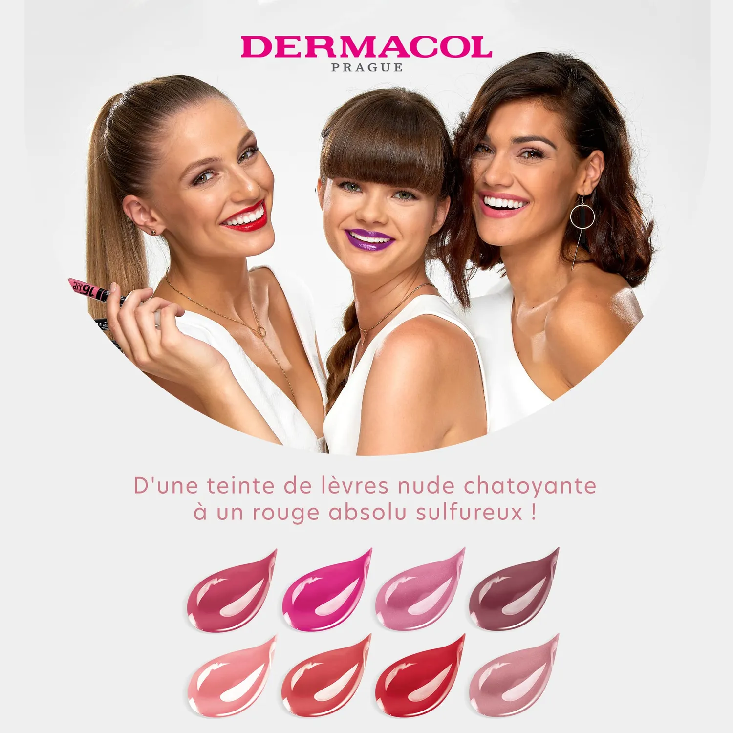 Dermacol 16H rouge à lèvres mat Cherry Red n°3 7,1 ml