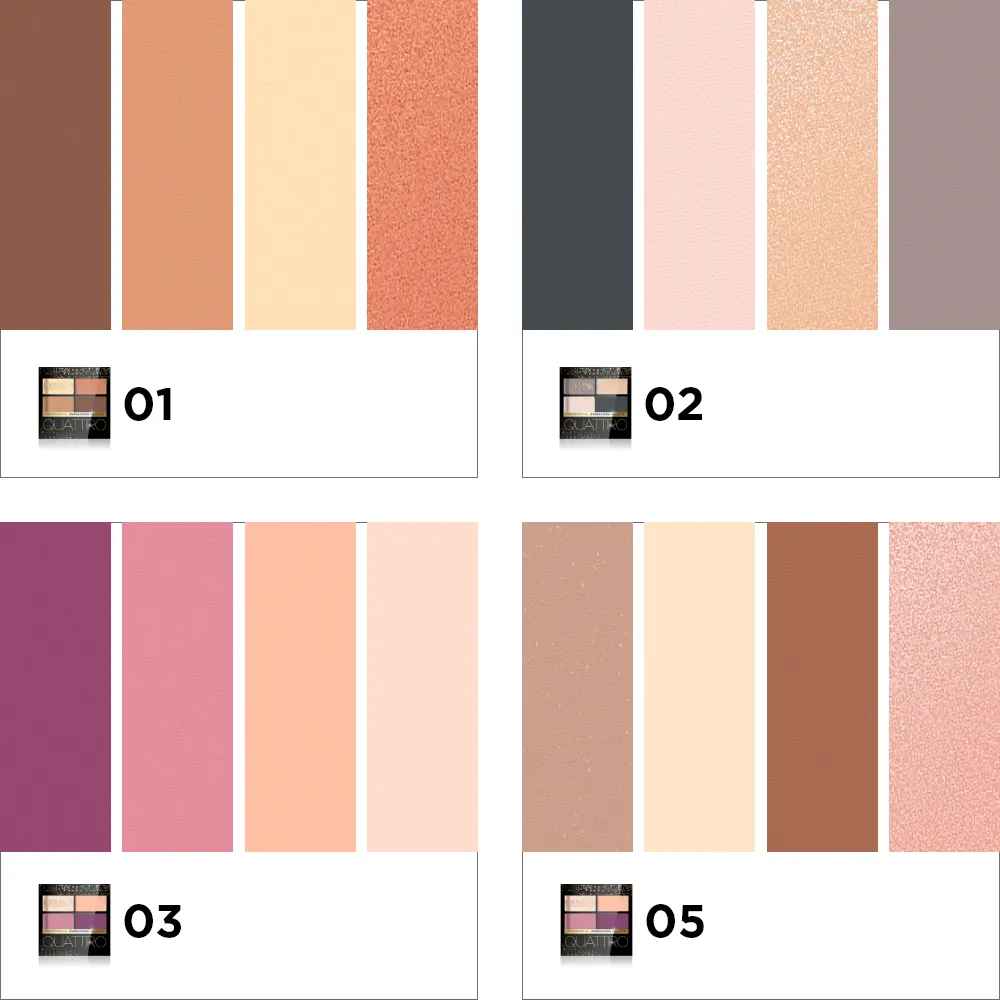 Eveline Quattro palette 4 fards à paupières intense