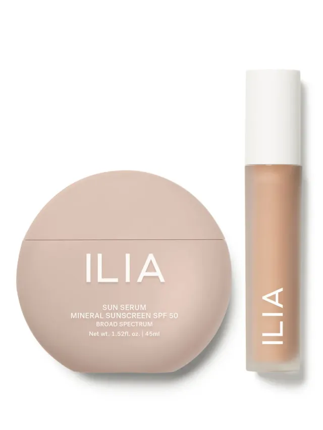 Ilia The Protect + Blur Duo solaire SPF 50 correcteur