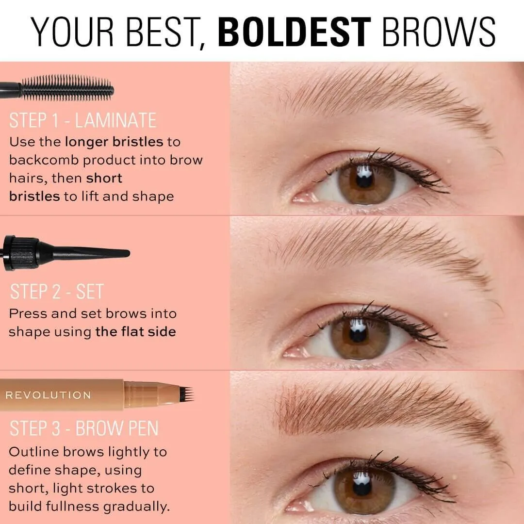Revolution Laminate Brow Fixer gel sourcils laminé