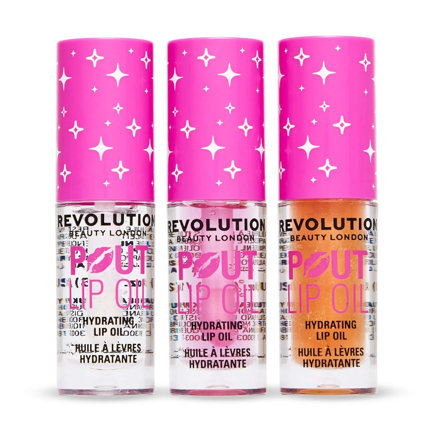Revolution Juicy Pop coffret 3 huiles à lèvres brillantes