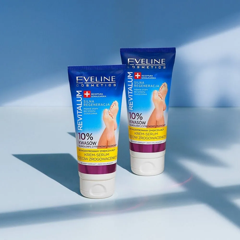 Eveline Revitalum crème sérum pieds anti-callosités 10% AHA