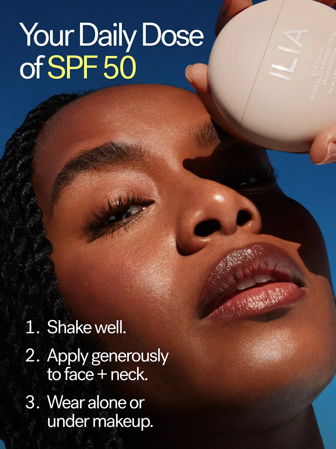 Ilia Sun Serum Mineral Sunscreen SPF50 sérum solaire 45ml