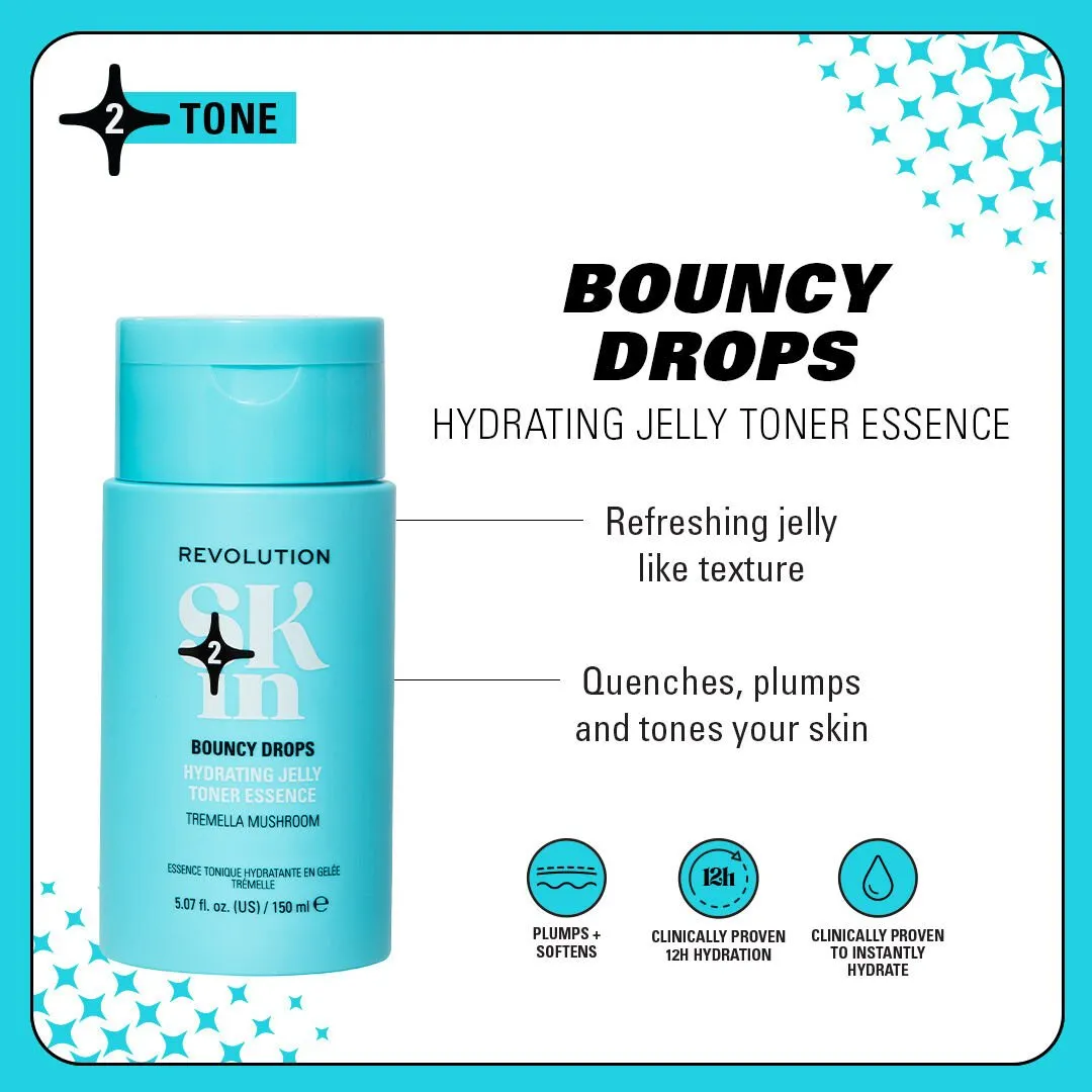 Revolution Skin Bouncy Drops lotion gelée hydratante tremella
