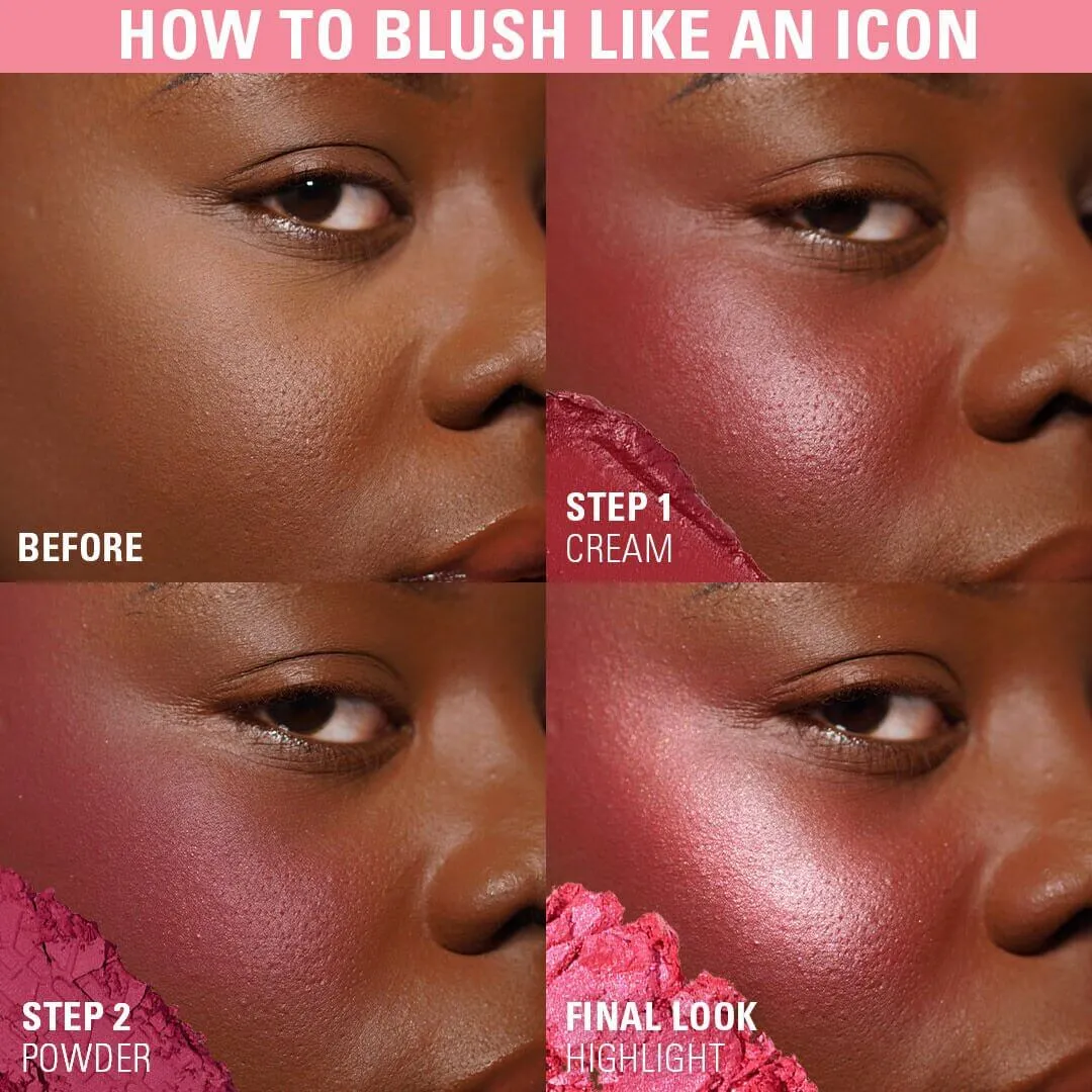 Revolution Blush Icon palette blush Authentic Peach trio crème