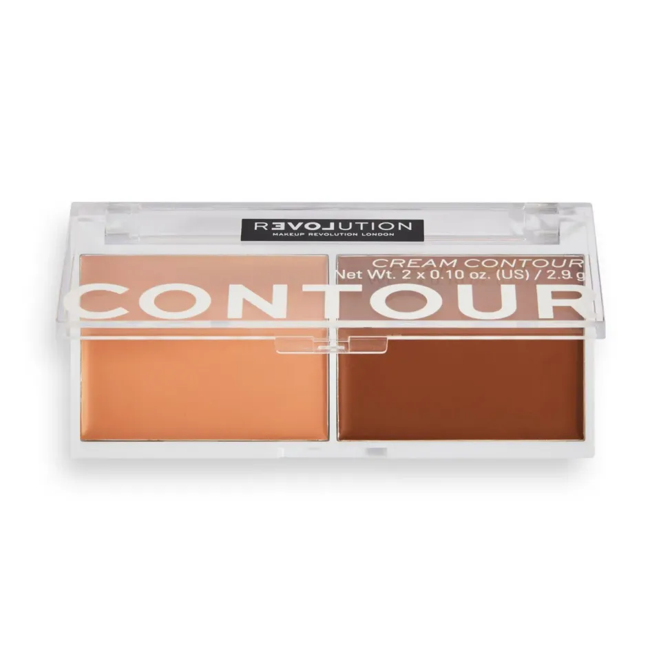 Revolution Relove Cream Contour Duo palette teint Medium mat