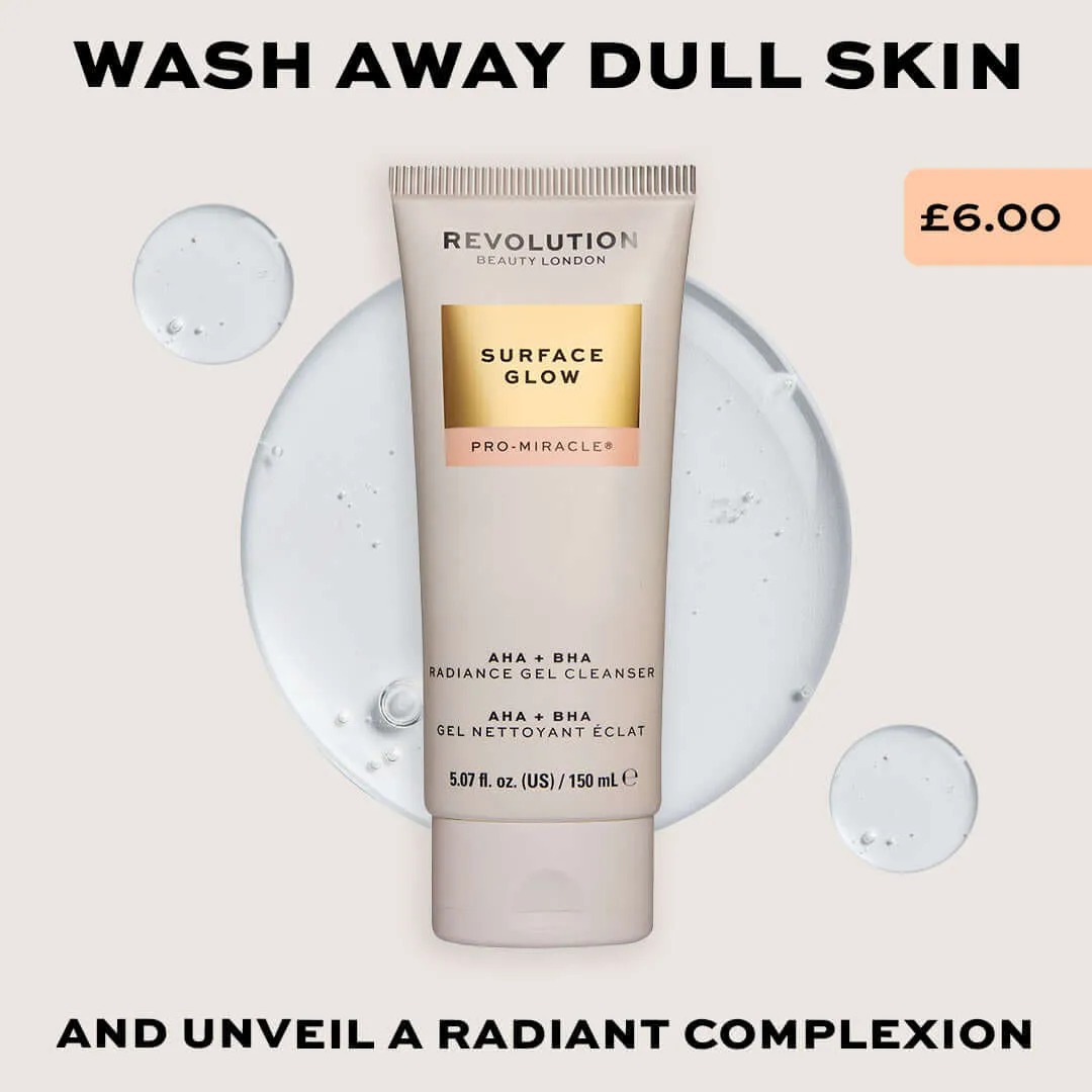 Revolution Pro Miracle Surface Glow gel nettoyant AHA BHA
