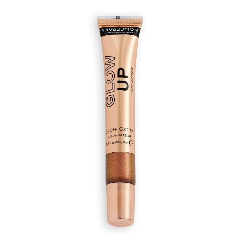 Revolution Relove Glow Up enlumineur liquide Glow Getta doré rosé