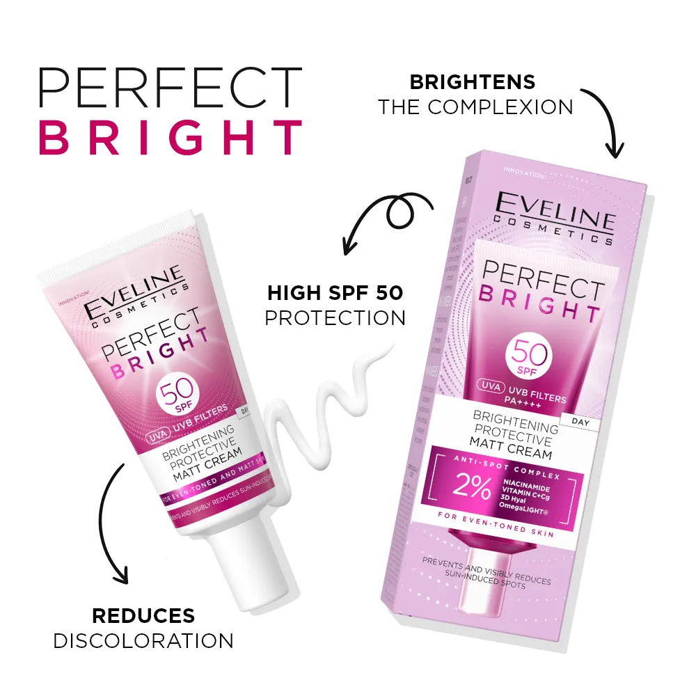 Eveline Perfect Bright crème mate SPF50 anti-taches