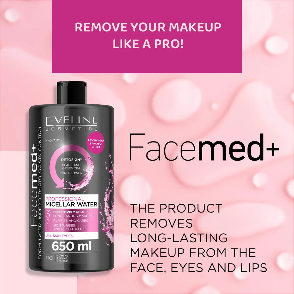 Eveline Facemed+ Professional 3en1 eau micellaire toutes peaux