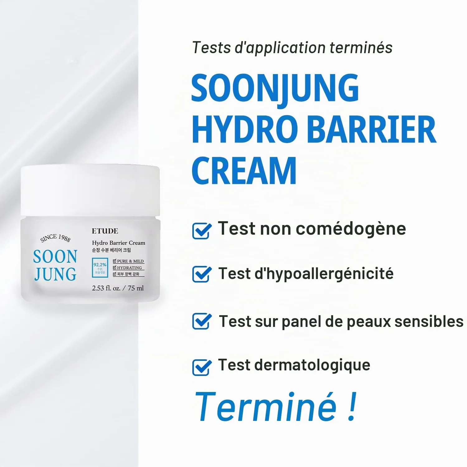 Etude House Soonjung crème hydro-barrière 75ml sans parfum