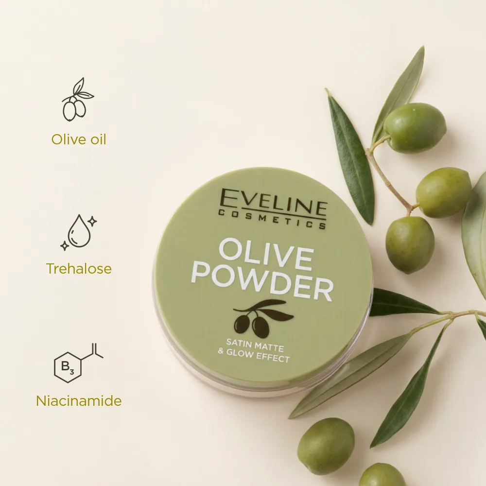 Eveline Full HD poudre libre olive niacinamide mat satiné