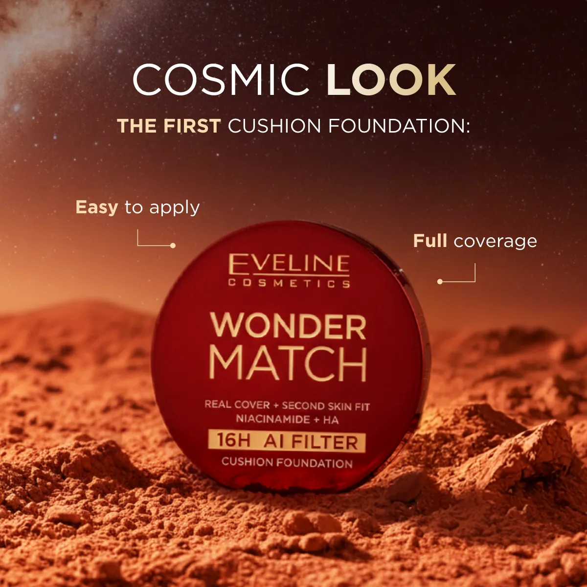 Eveline Wonder Match fond de teint cushion couvrance totale